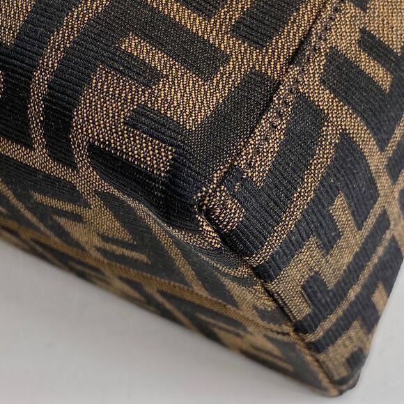 Fendi Zucca Pattern Shoulder Bag Handbag One Shoulder Bag Canvas Brown 16115 - Picture 3 of 7